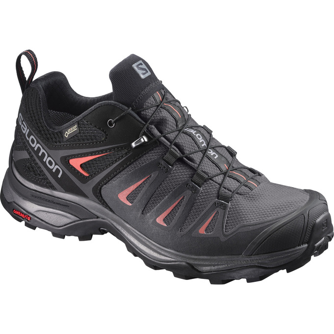 Salomon Israel X ULTRA 3 GTX® W - Womens Hiking Shoes - Black (FDWE-21049)